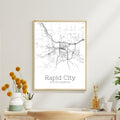 Rapid City South Dakota Map Poster - GroovyGrove