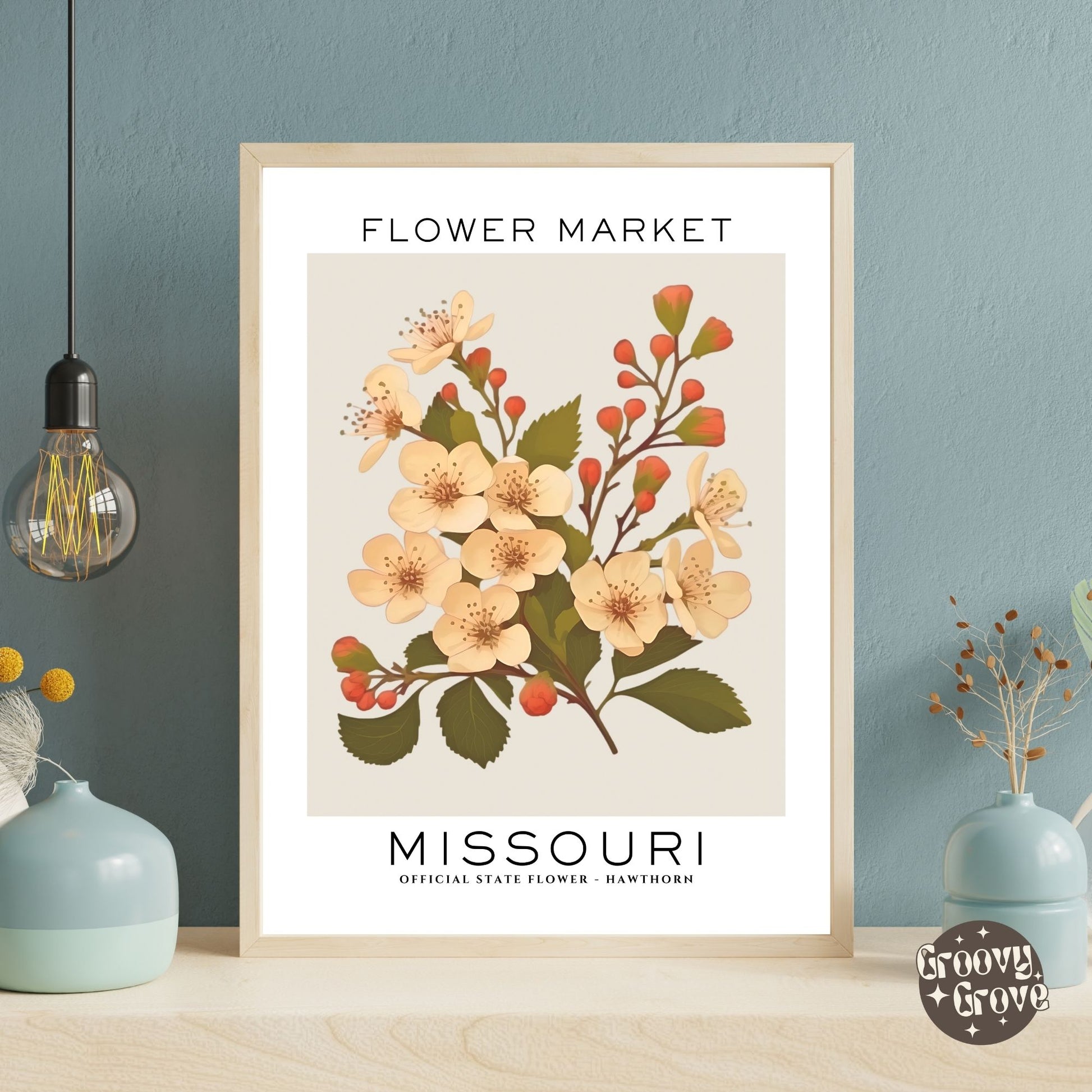 Missouri Flower Market Poster - GroovyGrove