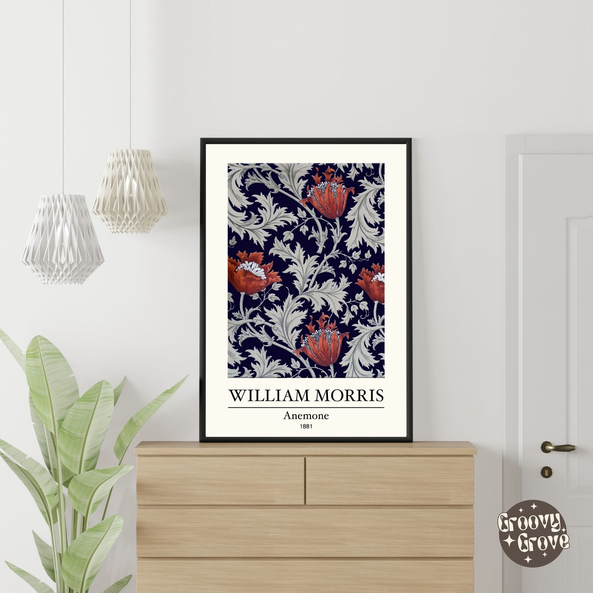 Anemone 1881 William Morris Poster - GroovyGrove