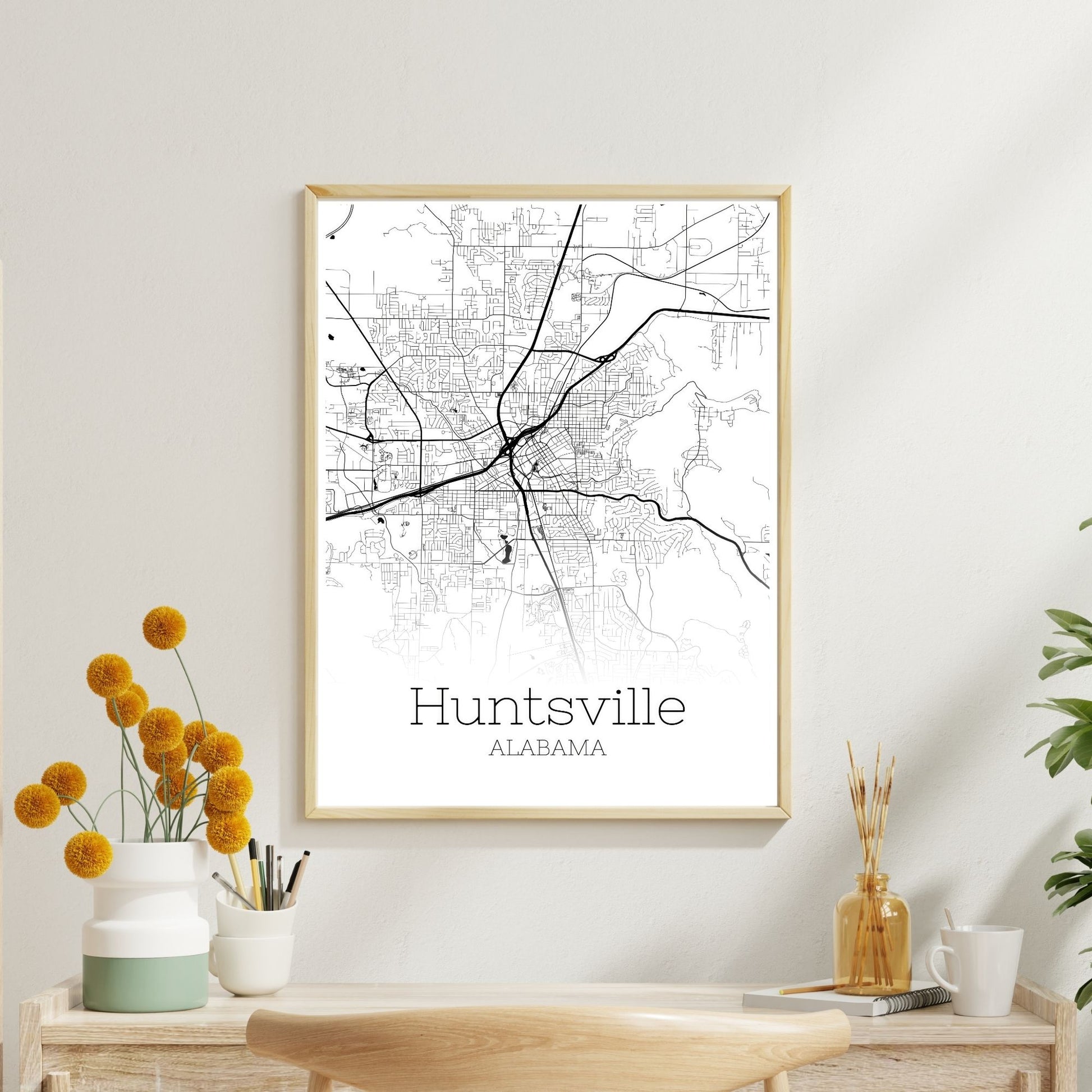 Huntsville Alabama City Map Poster - GroovyGrove