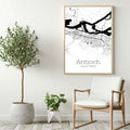 Antioch California City Map Poster - GroovyGrove