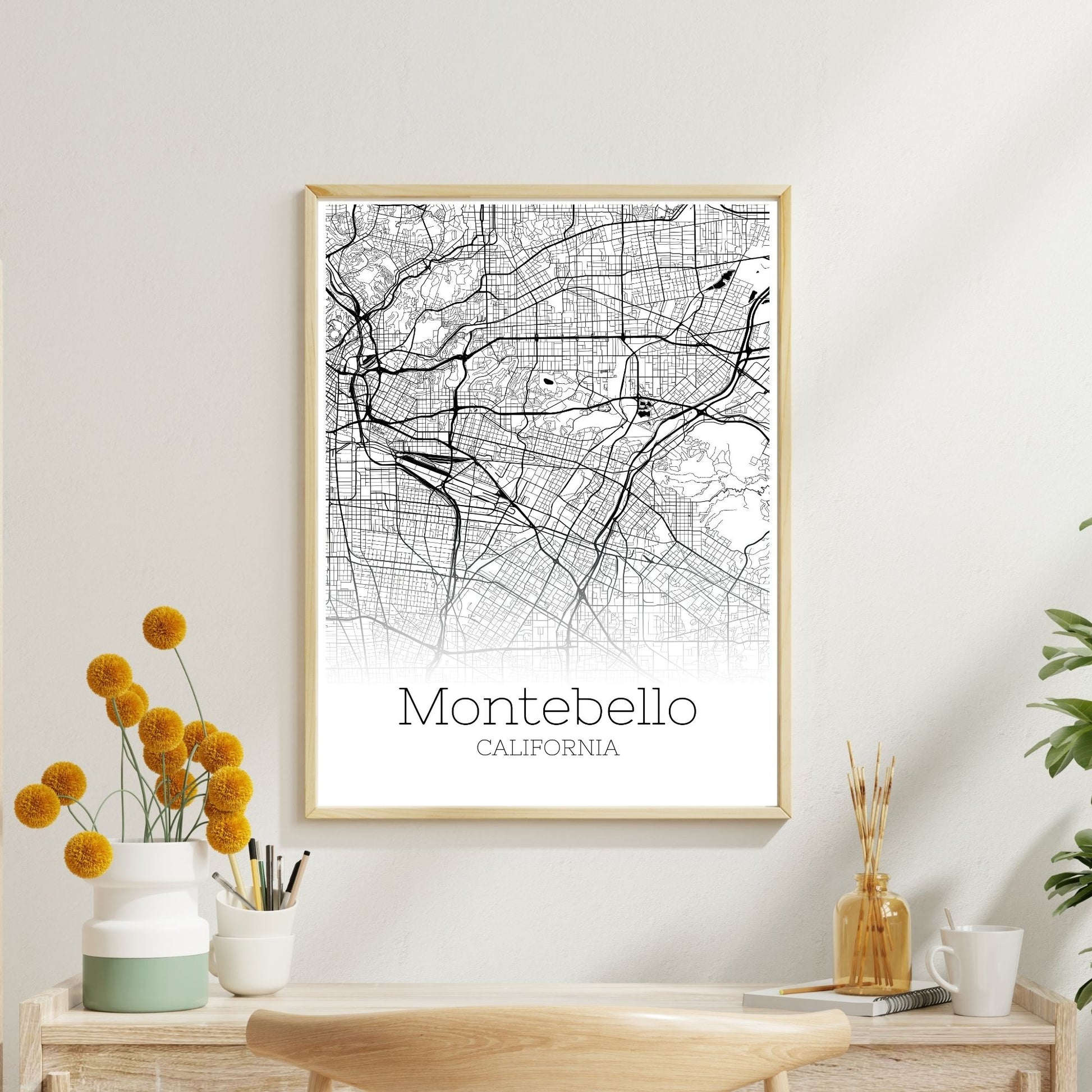 Montebello California City Map Poster - GroovyGrove