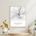 Hartford Connecticut City Map Poster - GroovyGrove