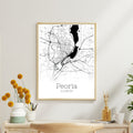 Peoria Illinois City Map Poster - GroovyGrove