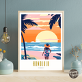 Honolulu Hawaii Poster - GroovyGrove