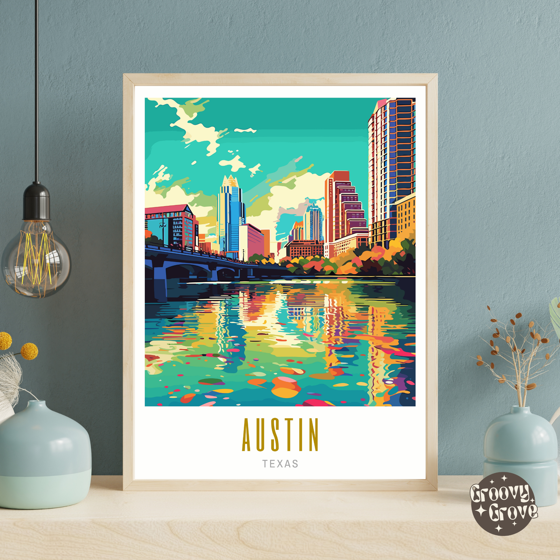 Austin Texas Poster - GroovyGrove