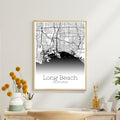 Long Beach California City Map Poster - GroovyGrove