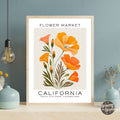 California Flower Market Poster - GroovyGrove