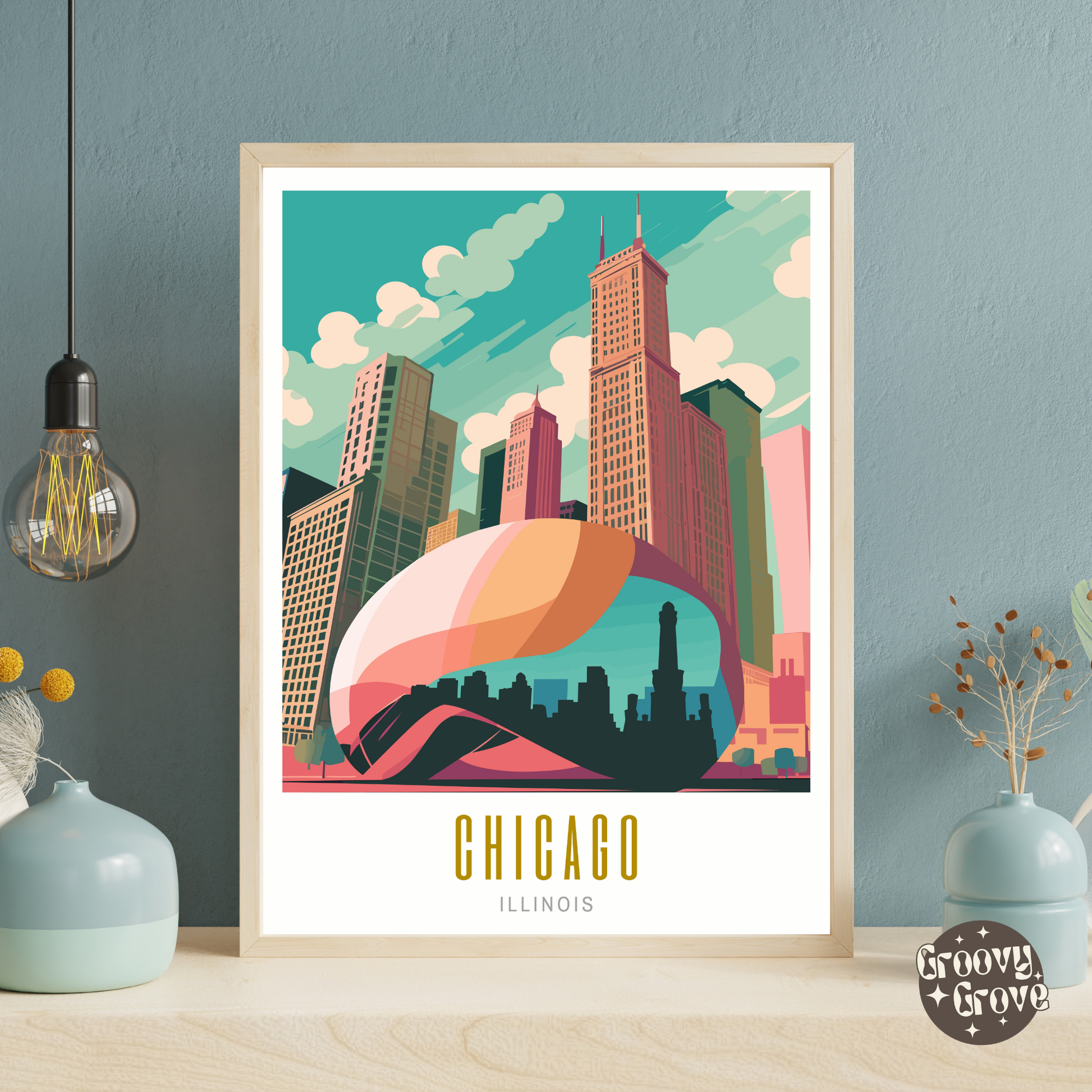 Chicago Illinois Poster - GroovyGrove