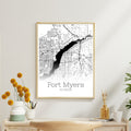 Fort Myers Florida City Map Poster - GroovyGrove