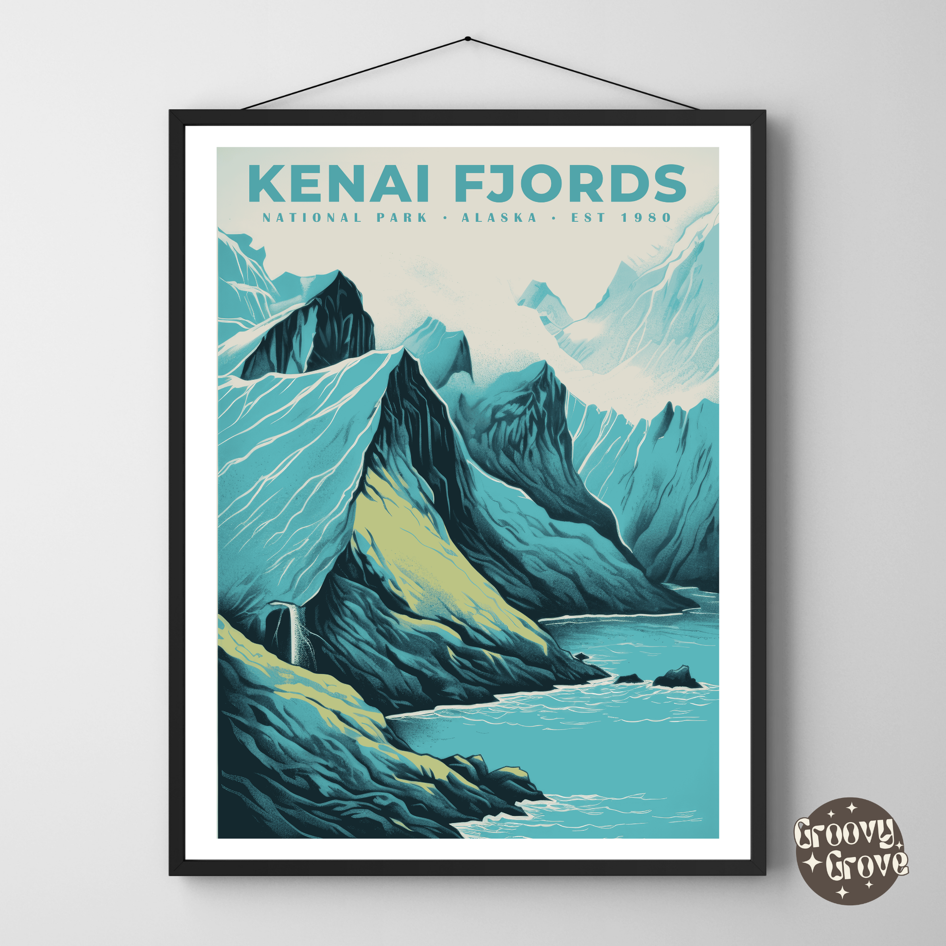 Kenai Fjords National Park Vintage Poster - GroovyGrove