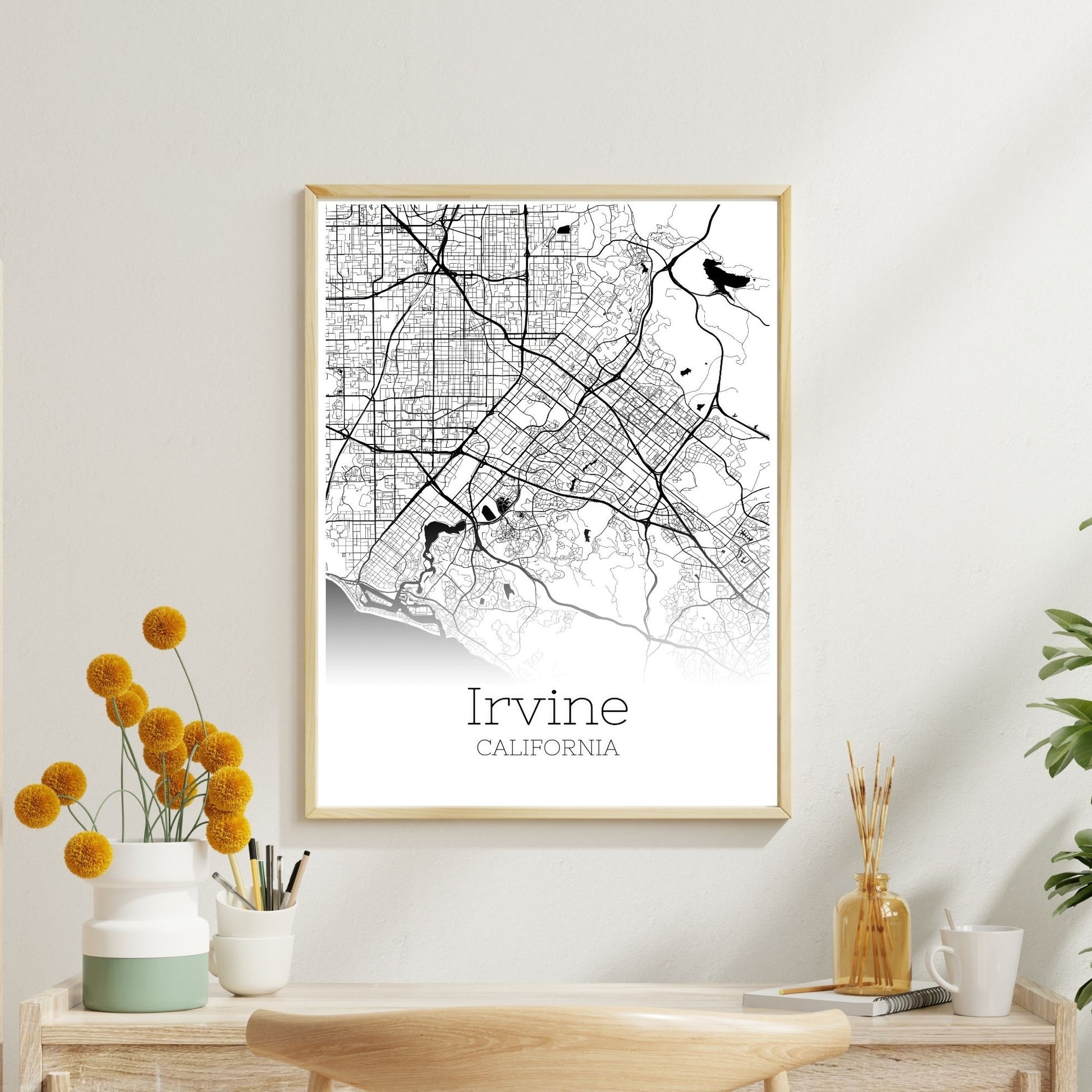 Irvine California City Map Poster - GroovyGrove