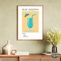 Blue Lagoon Retro Cocktail Poster - GroovyGrove