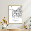 Weston Florida City Map Poster - GroovyGrove