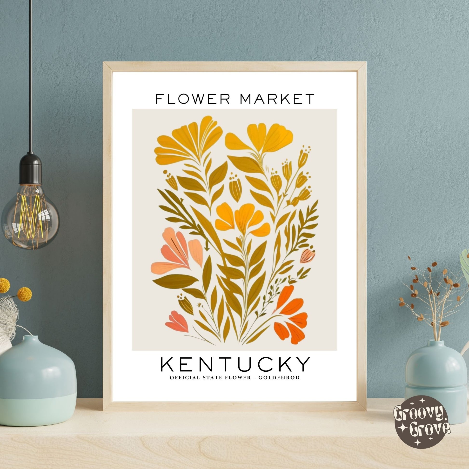 Kentucky Flower Market Poster - GroovyGrove