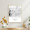 Frisco Texas City Map Poster - GroovyGrove