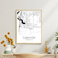 Lakeville Minnesota City Map Poster - GroovyGrove