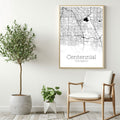 Centennial Colorado City Map Poster - GroovyGrove