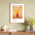 Tequila Sunrise Retro Cocktail Poster - GroovyGrove