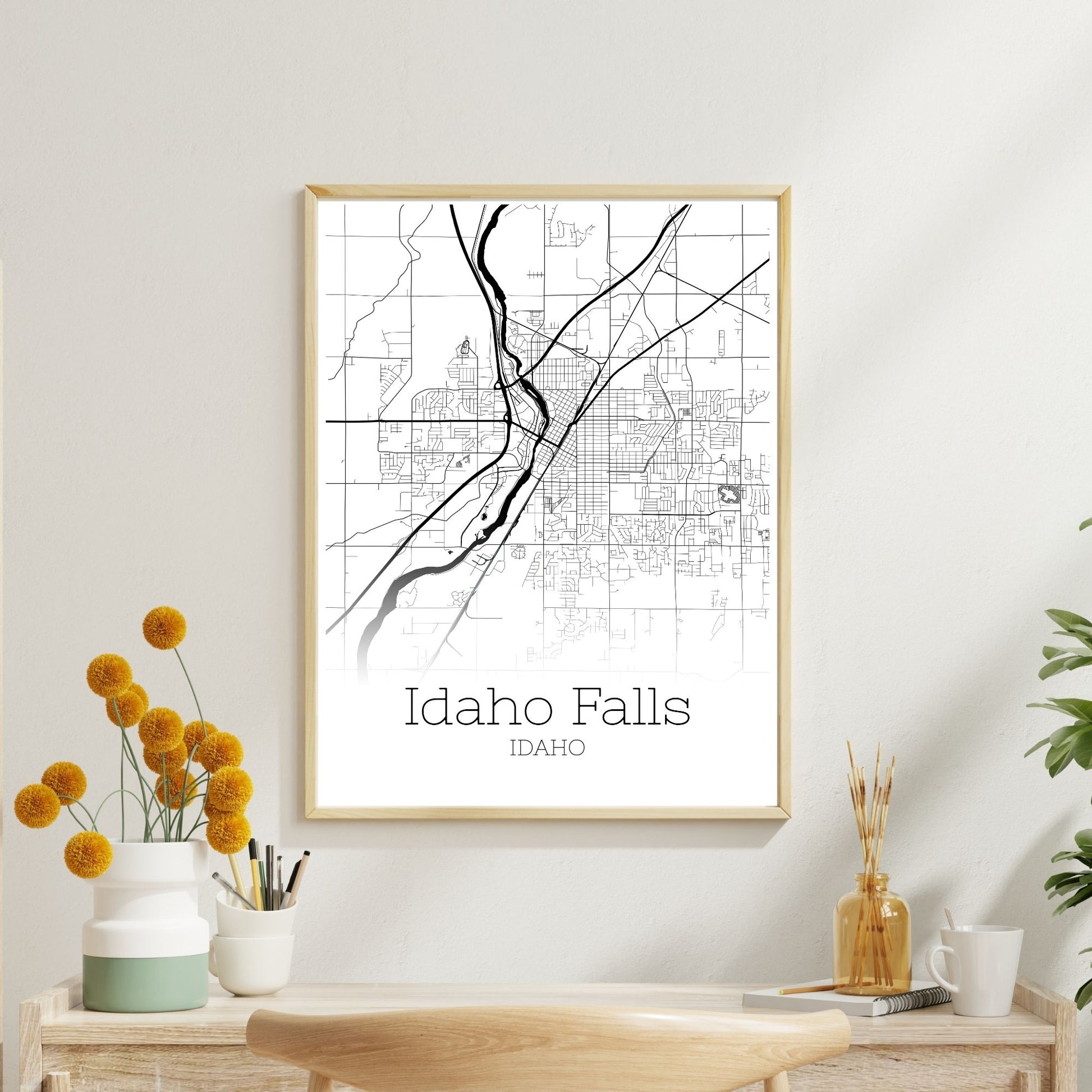 Idaho Falls Idaho City Map Poster - GroovyGrove