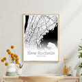 New Rochelle New York City Map Poster - GroovyGrove