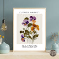 Illinois Flower Market Poster - GroovyGrove