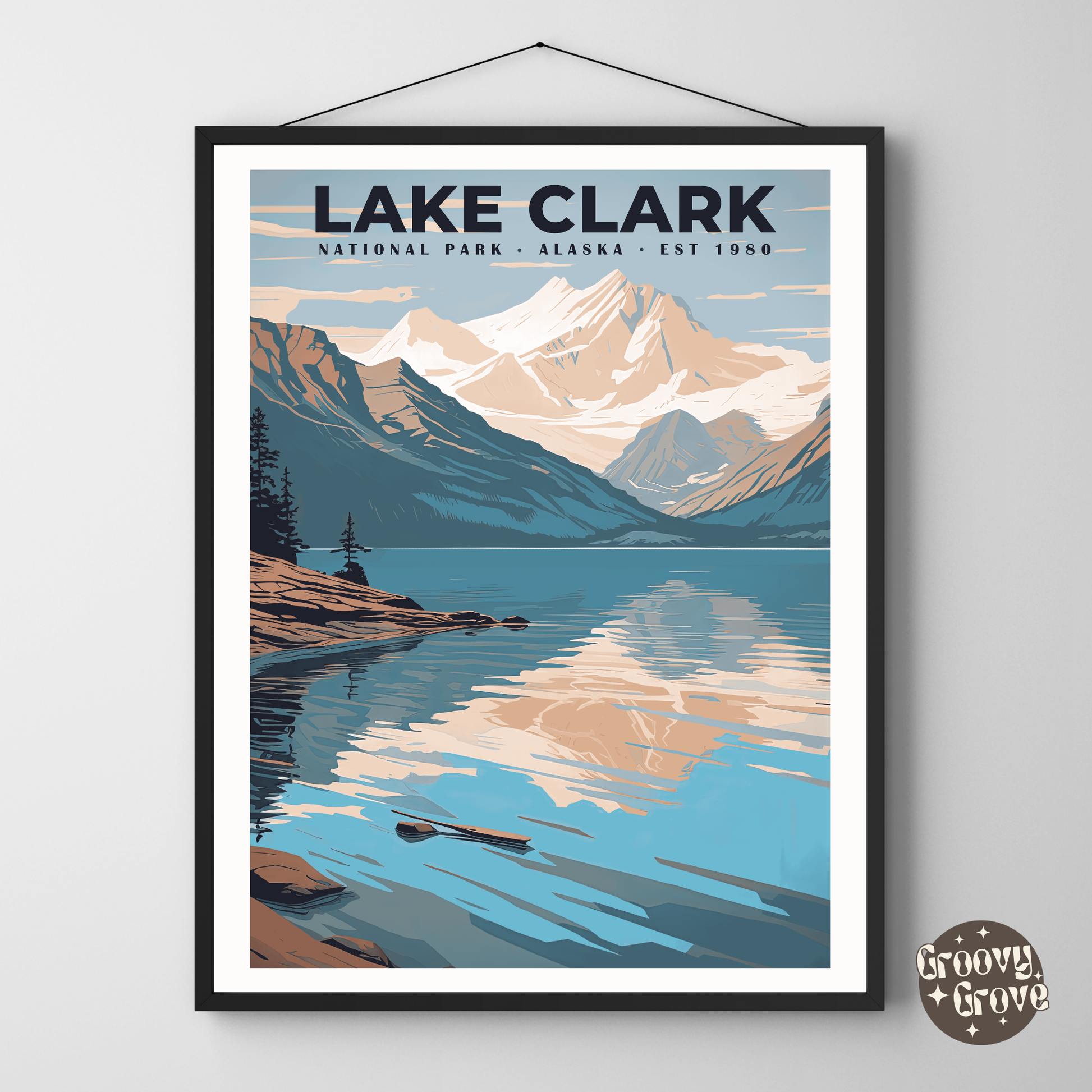 Lake Clark National Park Vintage Poster - GroovyGrove