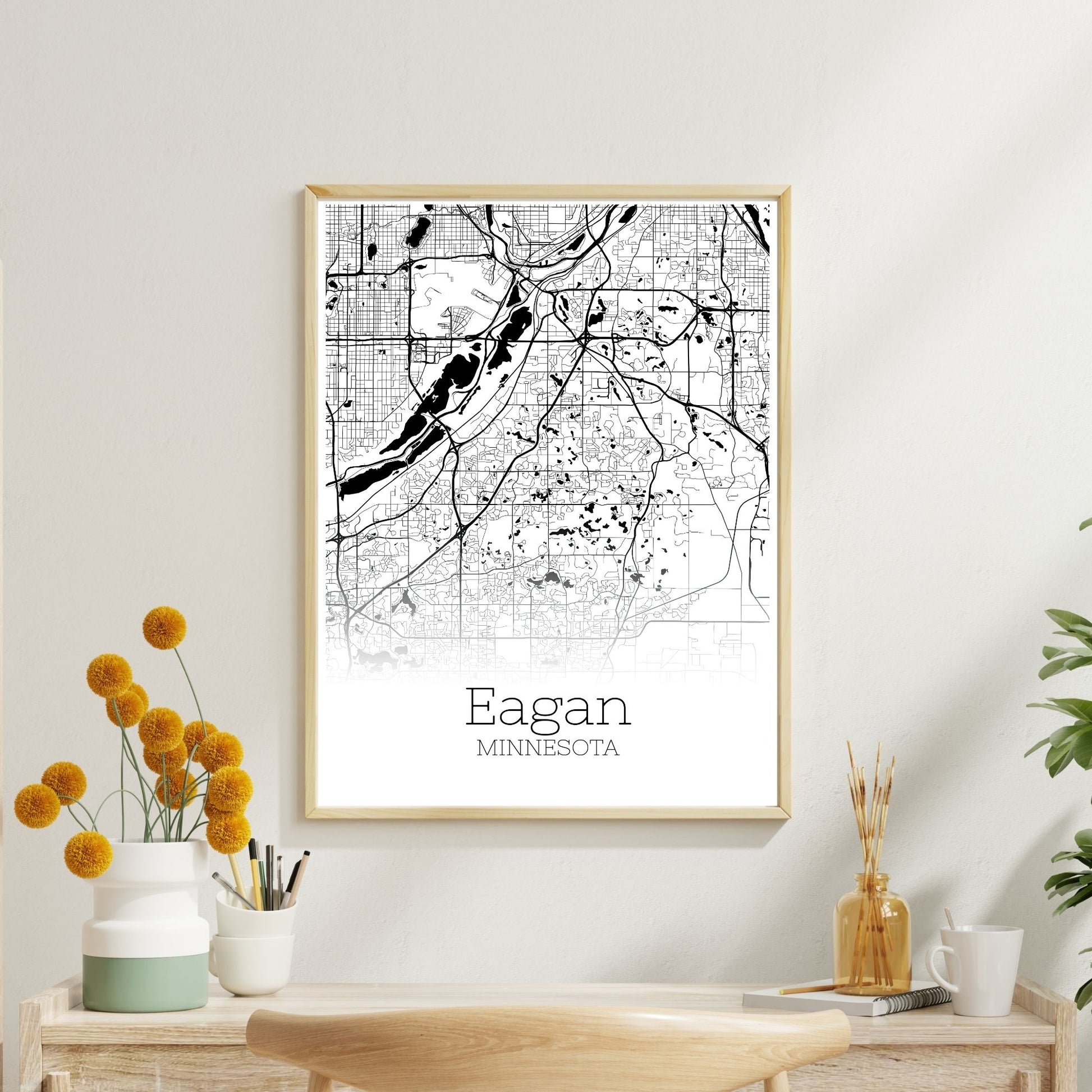 Eagan Minnesota City Map Poster - GroovyGrove