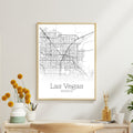 Las Vegas Nevada City Map Poster - GroovyGrove