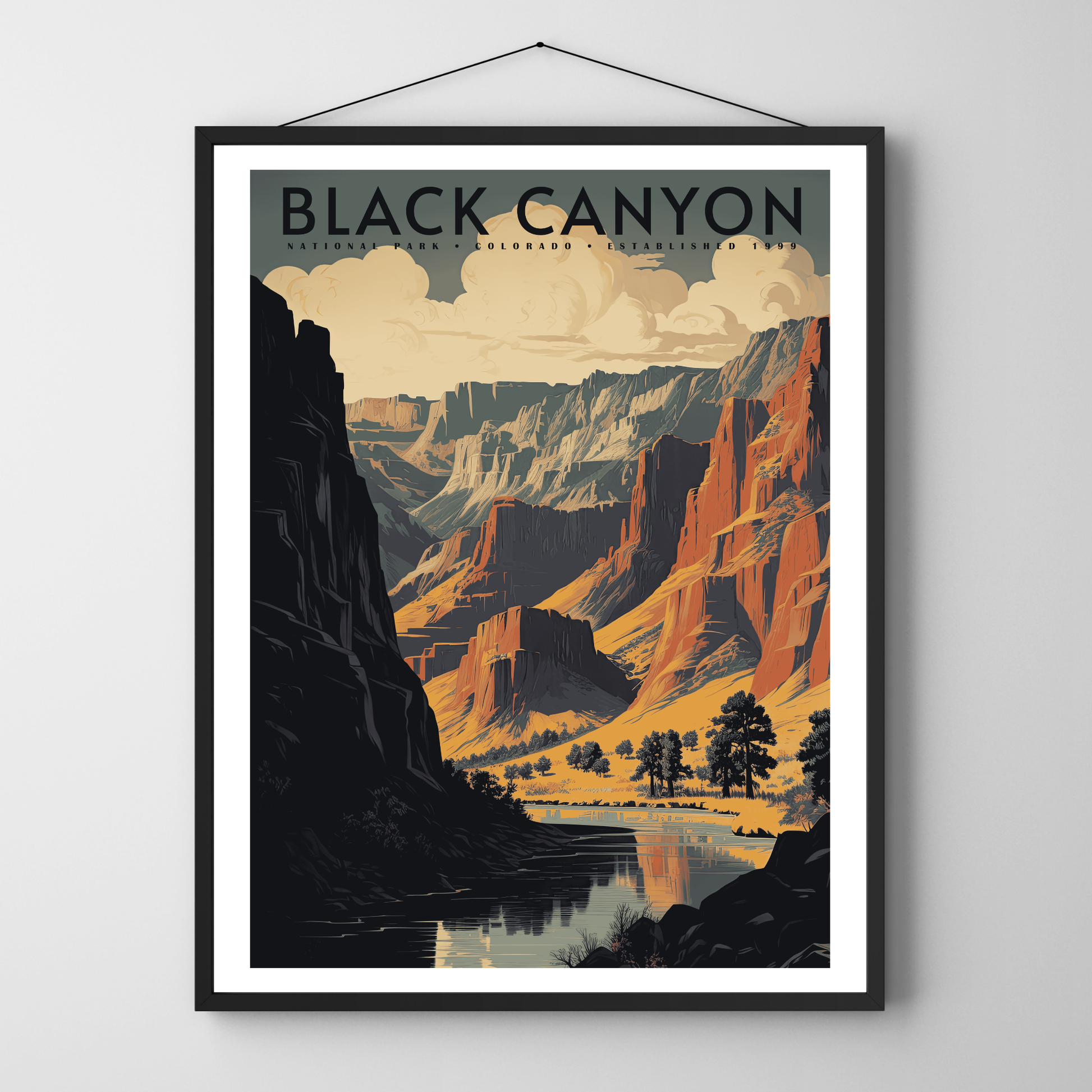 Black Canyon of the Gunnison National Park Vintage Poster - GroovyGrove