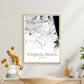 Virginia Beach Virginia City Map Poster - GroovyGrove