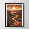 Badlands National Park Vintage Poster - GroovyGrove