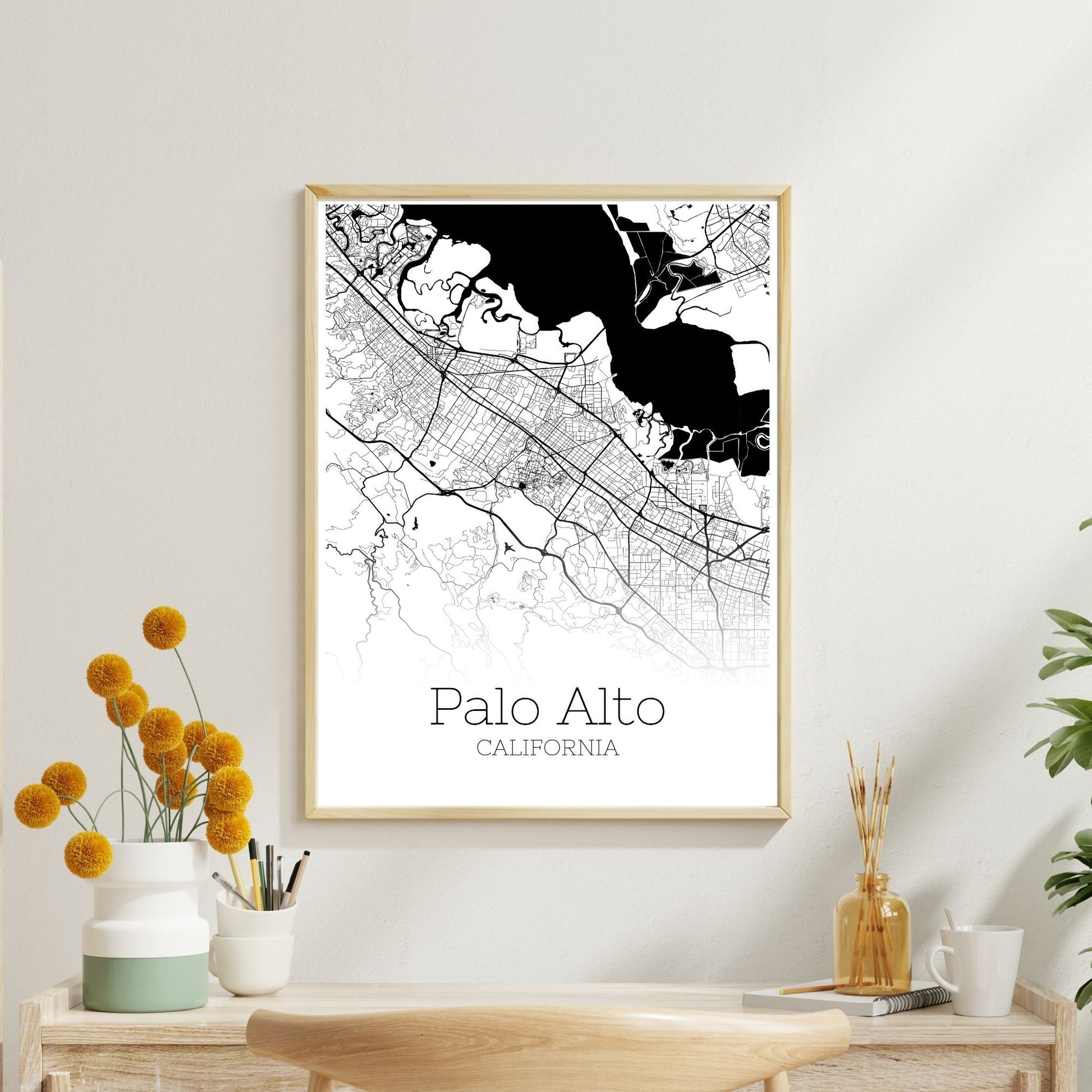 Palo Alto California City Map Poster - GroovyGrove