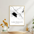 Lake Elsinore California City Map Poster - GroovyGrove