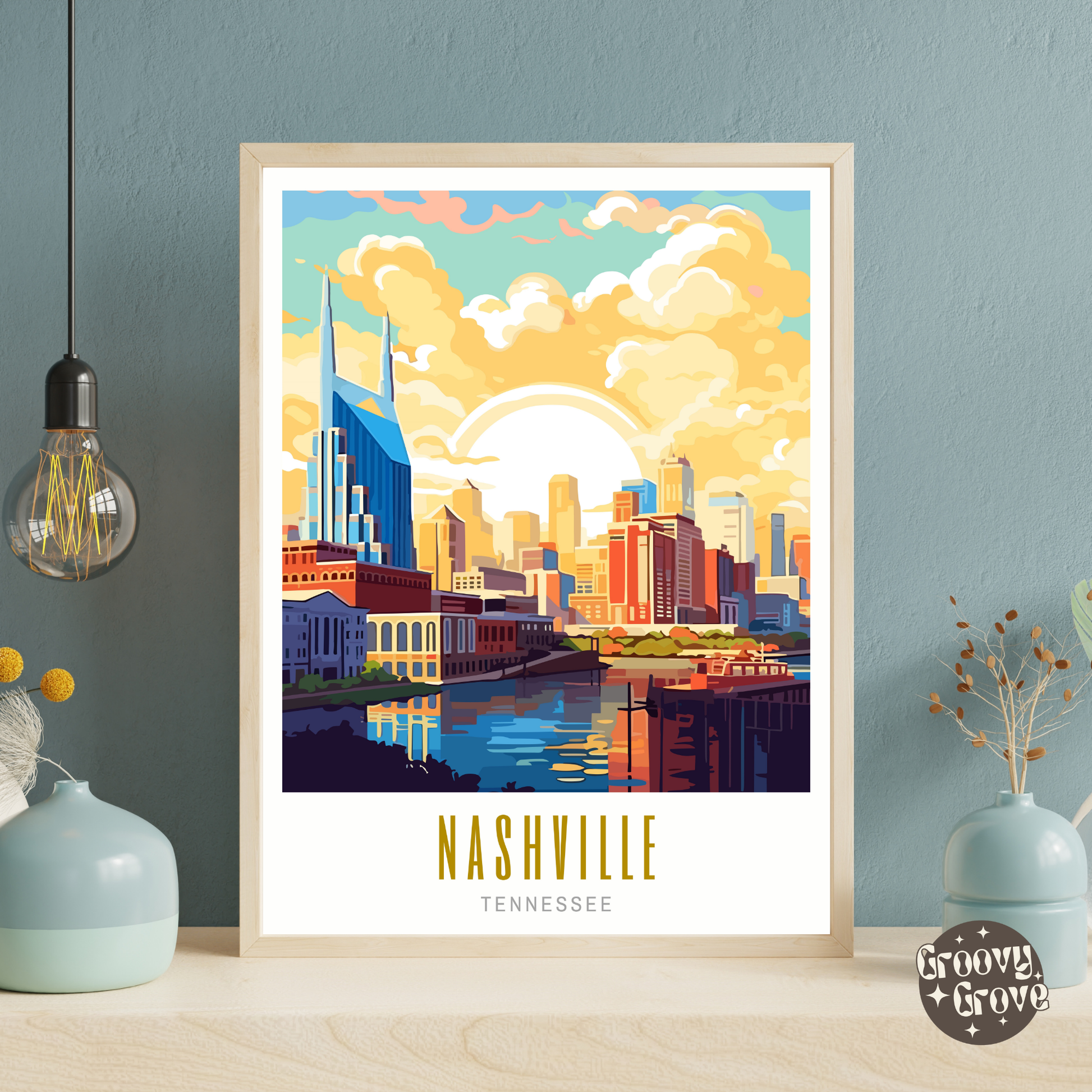 Nashville Tennessee Poster - GroovyGrove