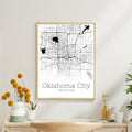 Oklahoma City Oklahoma Map Poster - GroovyGrove