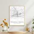 Winston-Salem North Carolina City Map Poster - GroovyGrove