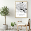 Baltimore Maryland City Map Poster - GroovyGrove