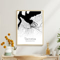 Tacoma Washington City Map Poster - GroovyGrove