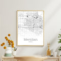 Meridian Idaho City Map Poster - GroovyGrove