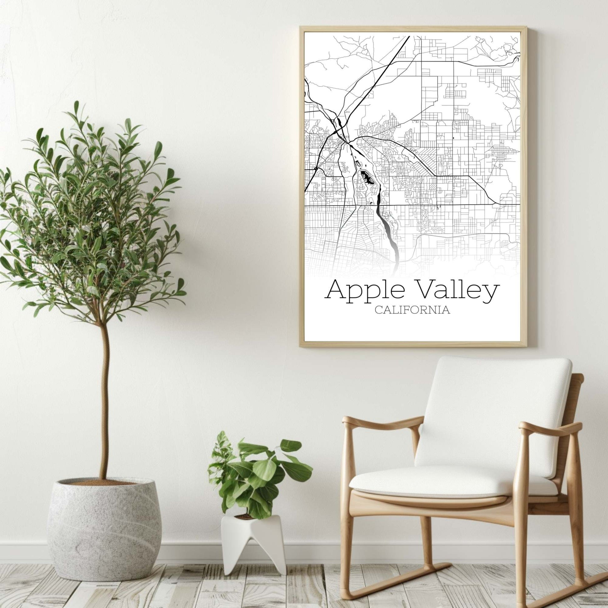 Apple Valley California City Map Poster - GroovyGrove