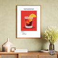 Negroni Retro Cocktail Poster - GroovyGrove