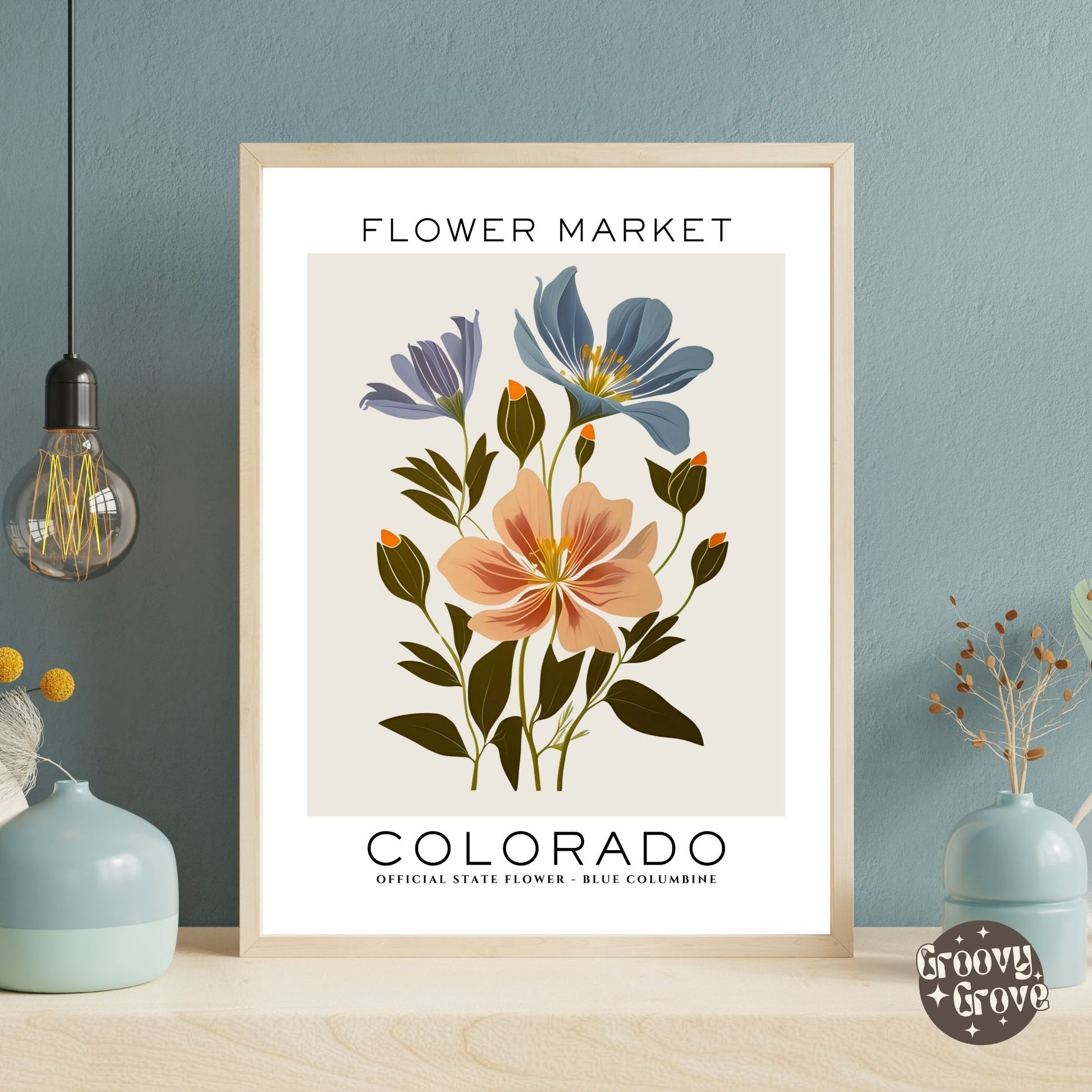 Colorado Flower Market Poster - GroovyGrove