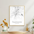 Fayetteville Arkansas City Map Poster - GroovyGrove