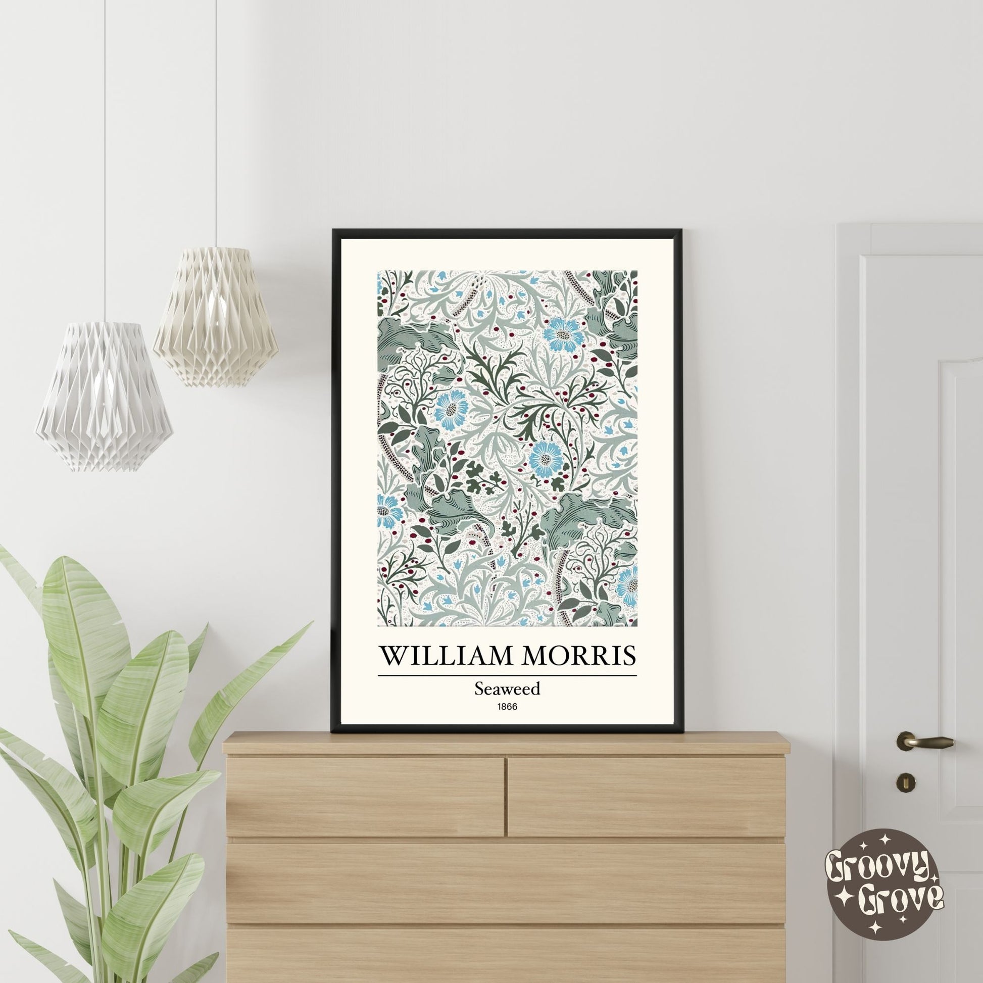 Seaweed 1866 William Morris Poster - GroovyGrove