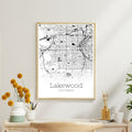 Lakewood Colorado City Map Poster - GroovyGrove