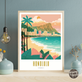 Honolulu Hawaii Poster - GroovyGrove