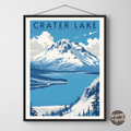 Crater Lake National Park Vintage Poster - GroovyGrove