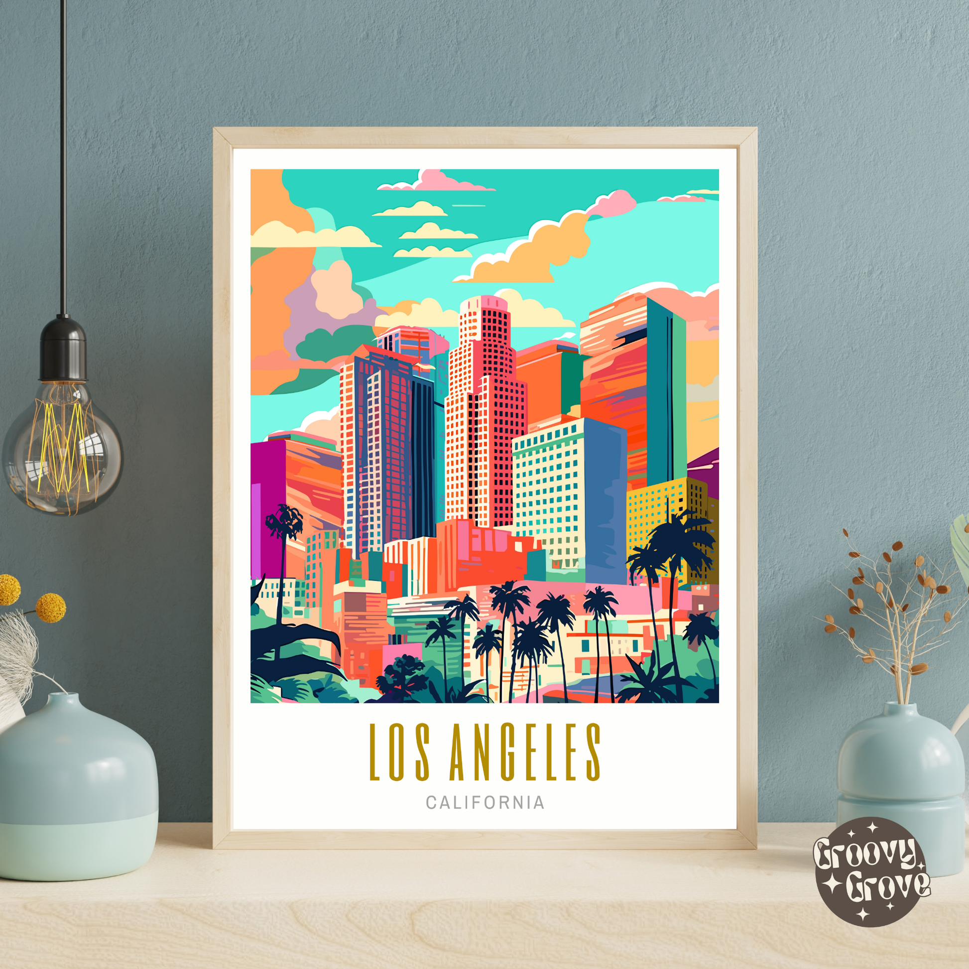 Los Angeles California Poster - GroovyGrove