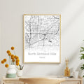 North Richland Hills Texas City Map Poster - GroovyGrove